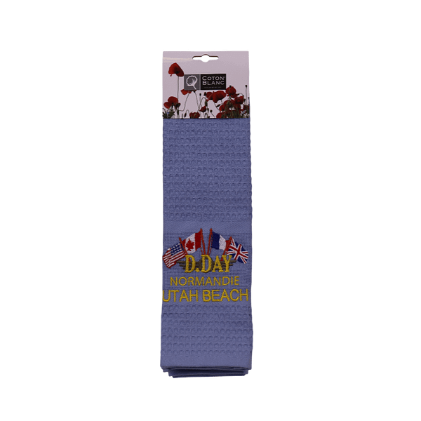 Dday Embroidered tea towel