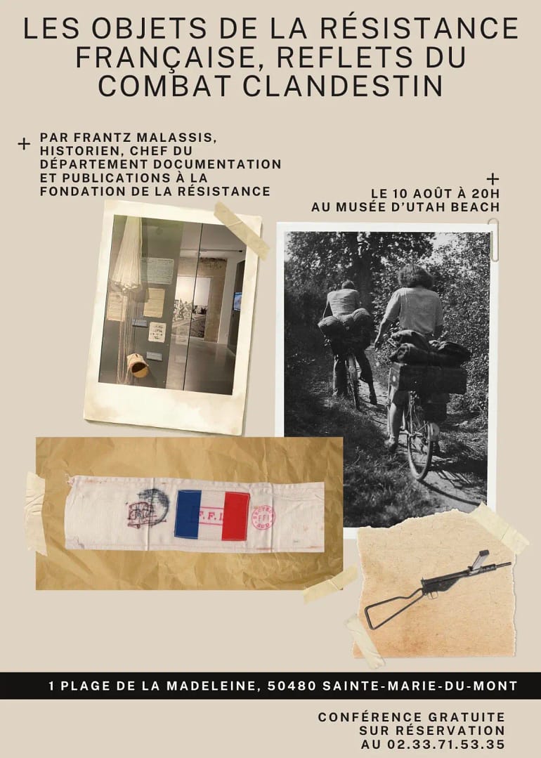 Affiche de la conférence sur les objets de la Résistance française