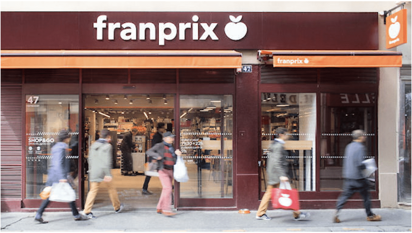 Picture of the entrance of a Franprix store