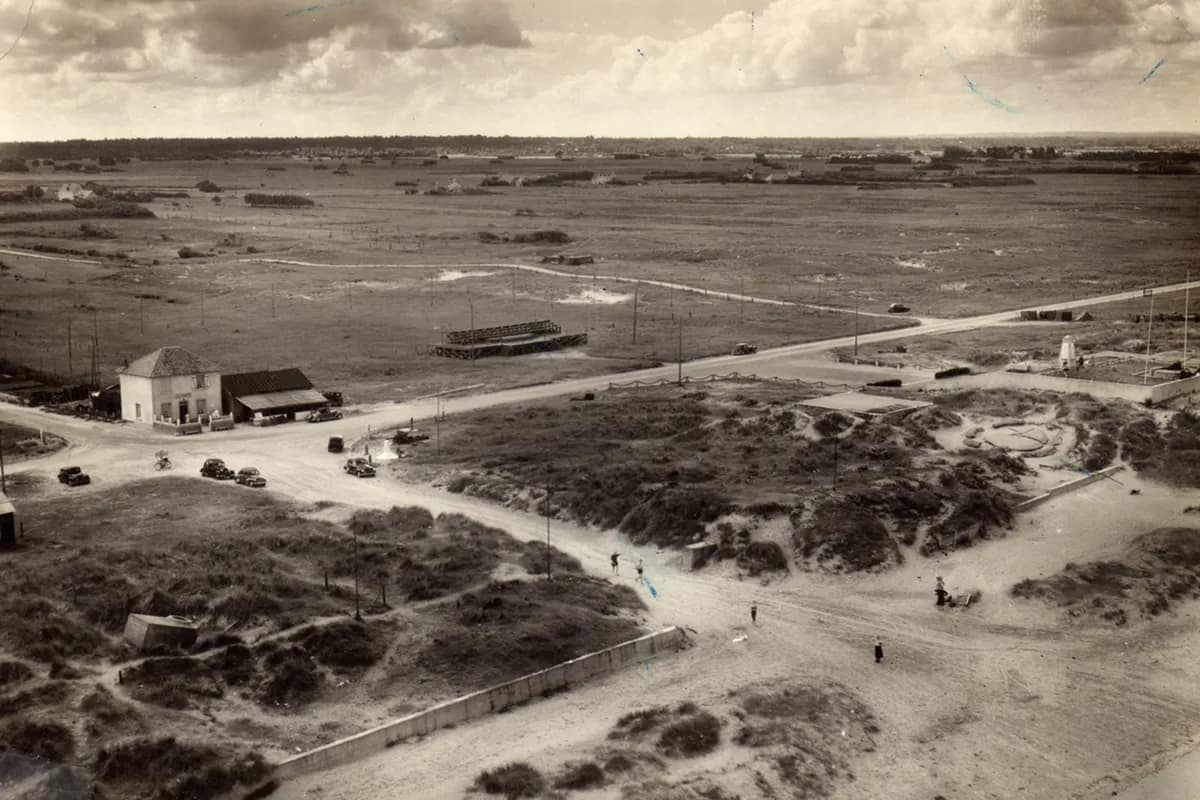 Vue aérienne de la plage Utah Beach